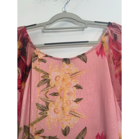 Cato Blouse Size 26/28W Pink Chiffon Fairy Core Romantic Balletcore Spring - Picture 6 of 8